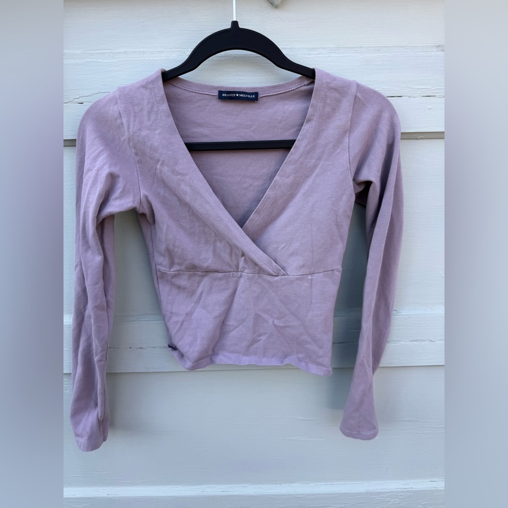 Brandy Melville Lavender Long Sleeve Top